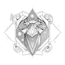 Capricorn and Gemini zodiac sign  tattoo design idea