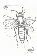 firefly insect tattoo design idea