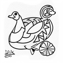 Duck tattoo design idea