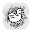 Duck tattoo design idea