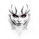 devil goddess lilith tattoo design idea