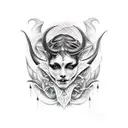 devil goddess lilith tattoo design idea