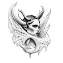 devil goddess lilith tattoo design idea