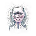 duality goddess tattoo design idea