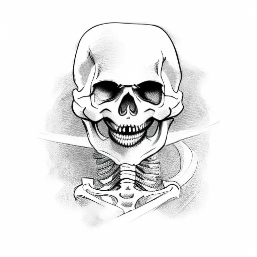 vietnam soldier skeleton tattoo design idea