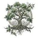 tree of life growing tattoo design idea