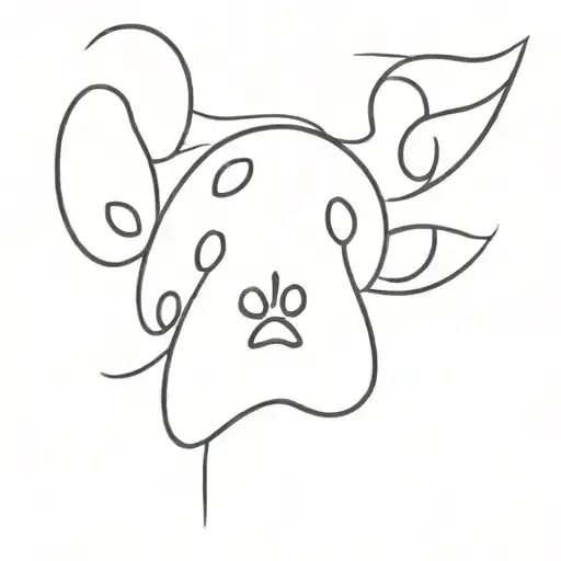 paw print tattoo design idea