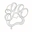 paw print tattoo design idea