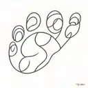 paw print tattoo design idea