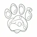 paw print tattoo design idea
