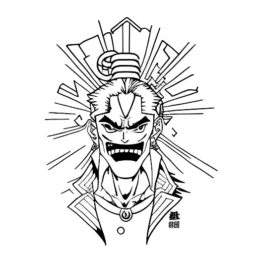 minimal JoJo's bizarre adventure themed tattoo tattoo design idea