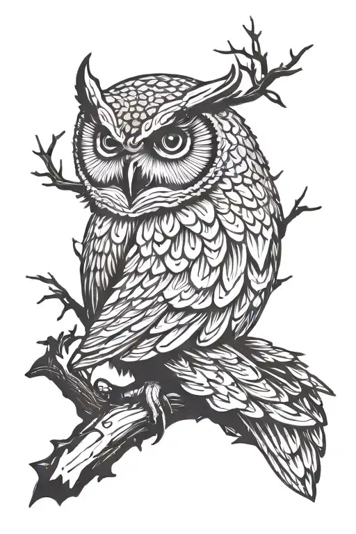 owl tattoo design idea