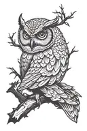 owl tattoo design idea