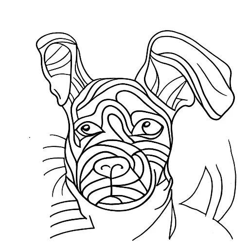 Dog named picasso tattoo design idea