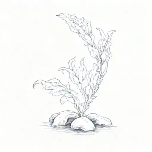 seaweed tattoo design idea