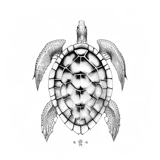  dragonic sea turtle tattoo design idea