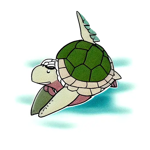 sea turtle dragon tattoo design idea
