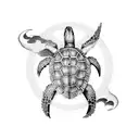 sea turtle dragon tattoo design idea
