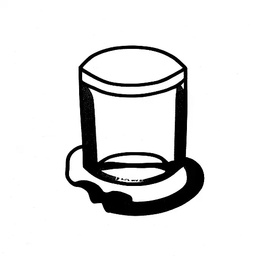 Half full old fashioned glass with “always good” written underneath  tattoo design idea