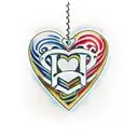 A traditional-style tattoo of a heart-shaped locket with the initials of your kids engraved on it tattoo design idea