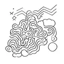 A minimalist design of a dog wagging its tail, representing the client's joyful and loving personality tattoo design idea