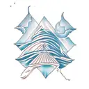 A series of small tattoos representing different travel destinations, each paired with a meaningful conversation quote and a subtle nod to Shiva tattoo design idea