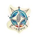 A series of small tattoos representing different travel destinations, each paired with a meaningful conversation quote and a subtle nod to Shiva tattoo design idea