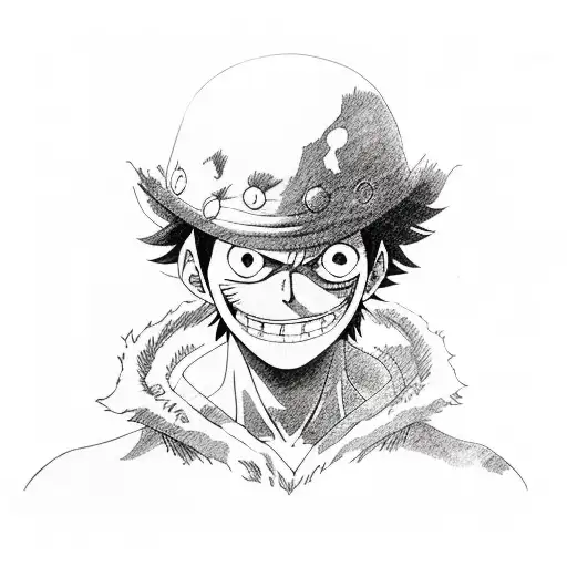 monkey d luffy tattoo design idea