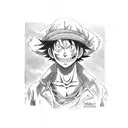 monkey d luffy tattoo design idea