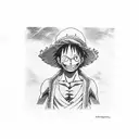 monkey d luffy tattoo design idea