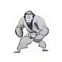 Bigfoot in a jiu jitsu gi tattoo design idea