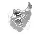 Bigfoot in a jiu jitsu gi tattoo design idea
