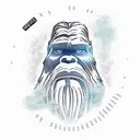 Bigfoot in a jiu jitsu gi tattoo design idea
