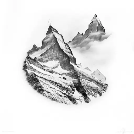 matterhorn tattoo design idea