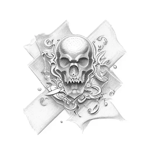 postal stamp of France tattoo design idea