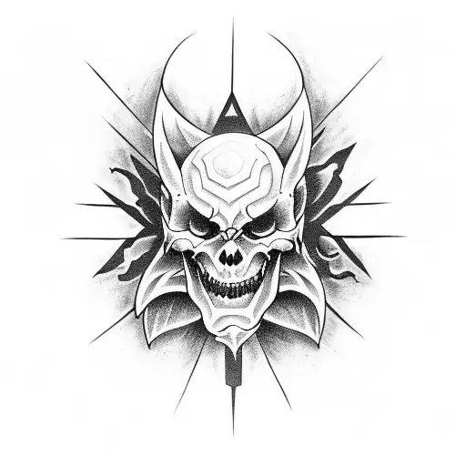 666 ruined tattoo design idea