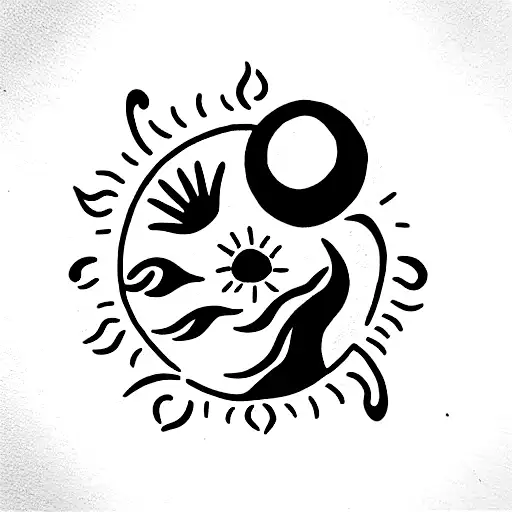 filipino sun tattoo tattoo design idea