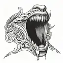 Crying tattoo design idea