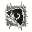 Crying tattoo design idea