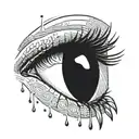 Crying tattoo design idea