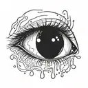 Crying tattoo design idea