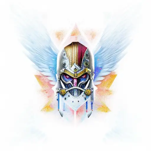 Warrior  wing tattoo design idea