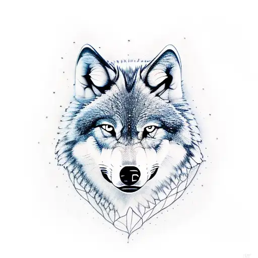 badass Wolf  tattoo design idea