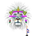 lion with tthe cuban flag in the back and the name juan in it tattoo design idea