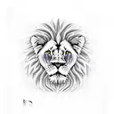 lion with tthe cuban flag in the back and the name juan in it tattoo design idea