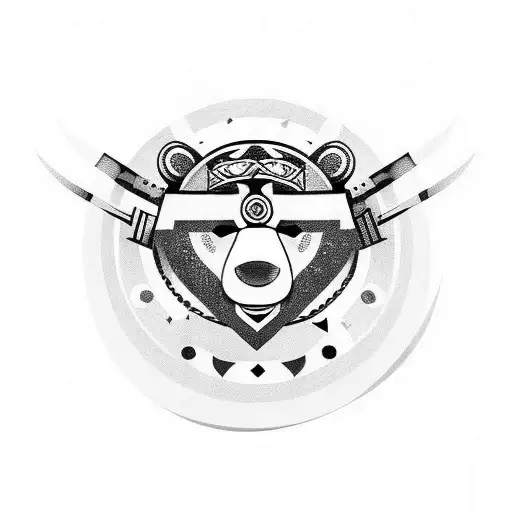 viking bear tattoo design idea