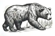 california bear tattoo design idea
