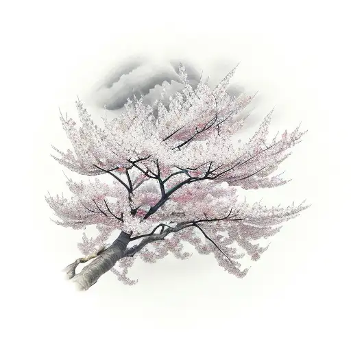 Cherry Blossom tree tattoo design idea