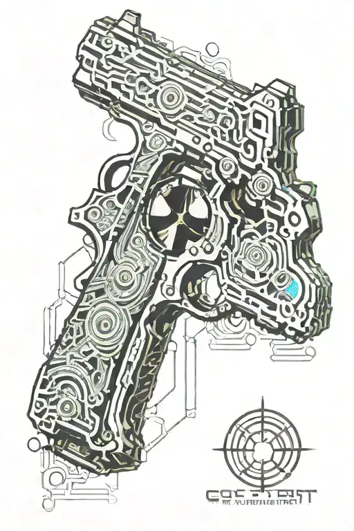colt 1911 tattoo design idea