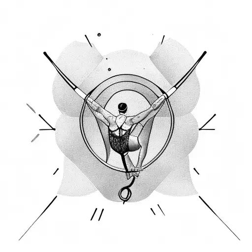 trapeze artist tattoo design idea